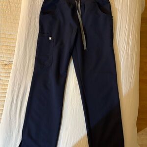 Figs Blue Jogger Sweatpants with Elastic Waist